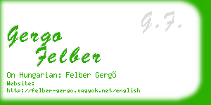 gergo felber business card