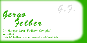 gergo felber business card